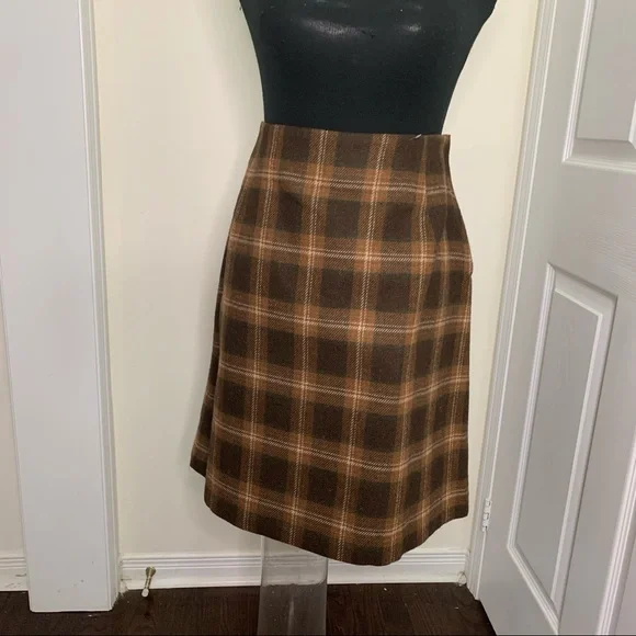 Jessica Sports Vintage Wool Blend  Plaid Mini skirt Size large - Picture 3 of 13